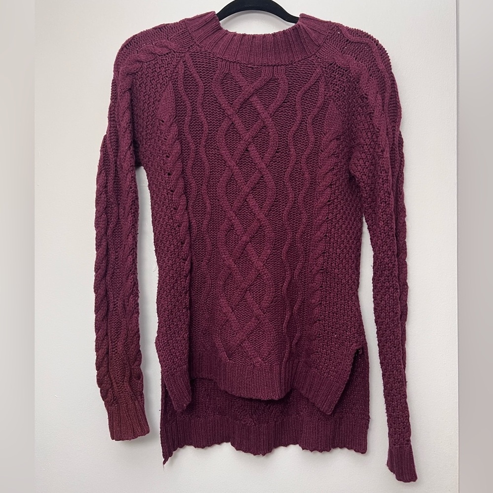 Burgundy Knit Sweater